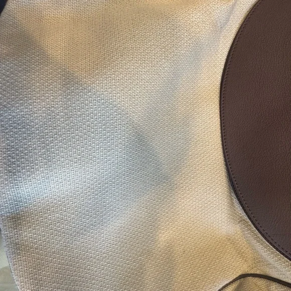 Balenciaga Cream Canvas Tote with Brown Leather Circle Handle - Picture 5 of 11